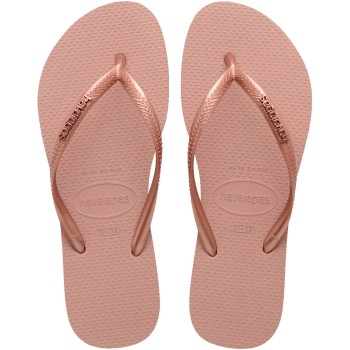 Havaianas Slim Logo Metallic Lyserosa Str 41/42 Dame