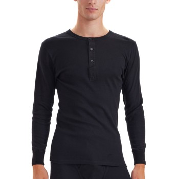 JBS Basic Grandad Black Sort bomuld X-Large Herre