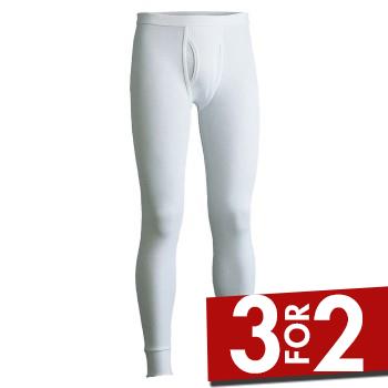JBS Lange Underbukser Original 30005 Longjohns Hvid bomuld Medium Herre