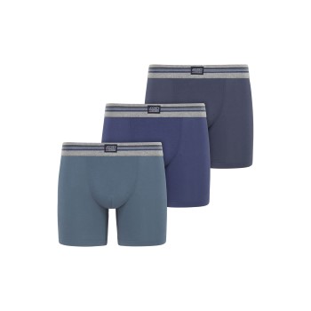Jockey 3P Boxer Trunk Blå bomuld Large Herre
