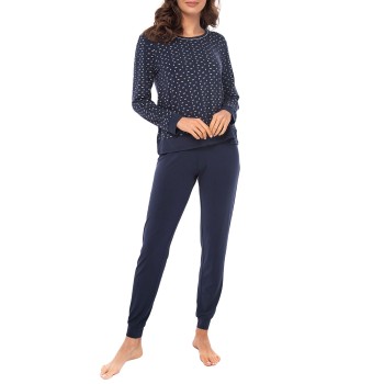 Lady Avenue Bamboo Long Sleeve Pyjamas Marine mønster Bambus X-Large Dame