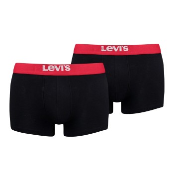 Levis 2P Base Trunk Sort/Rød bomuld Small Herre