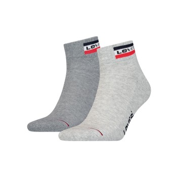 Levis Strømper 2P Sport Mid Cut Sock Grå Str 35/38