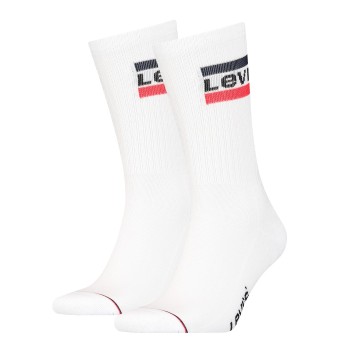 Levis Strømper 2P Sport Regular Cut Sock Hvid Str 35/38