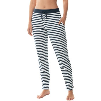 Mey Cyra Long Pants Hvid/Marine X-Large Dame