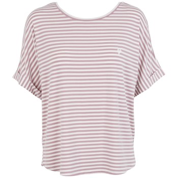 Missya Softness Stripe SS T-shirt Lilla modal Large Dame