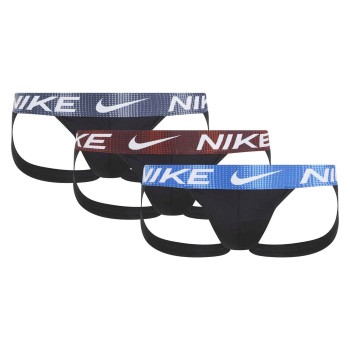 Nike 6P Dri-Fit Essential Micro Jockstrap Sort/Blå polyamid Small Herre