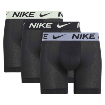 Nike 9P Essentials Micro Boxer Brief Sort/Grå polyester Small Herre