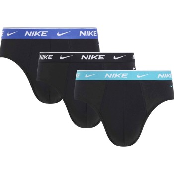 Nike 3P Everyday Essentials Cotton Stretch Hip Brief Sort/Blå bomuld X-Large Herre