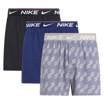Nike 3P Ultra Comfort Boxer Sort/Blå XX-Large Herre