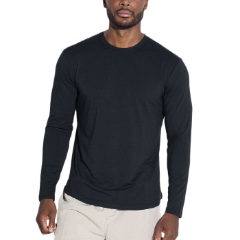 Panos Emporio Bamboo Crew Longsleve Tee Sort Large Herre