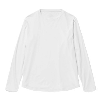 Panos Emporio Bamboo Crew Longsleve Tee Hvid Small Herre