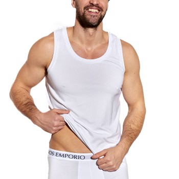 Panos Emporio Bamboo Tank Top Hvid Large Herre