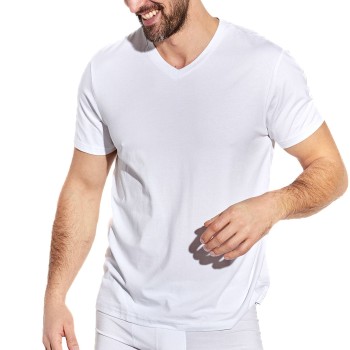 Panos Emporio Bamboo V-neck Tee Hvid XX-Large Herre