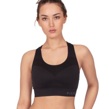 Pierre Robert BH Medium Support Sports Bra Sort polyamid X-Large Dame