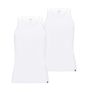 Puma 2P Basic Tank Top Hvid bomuld Large Herre