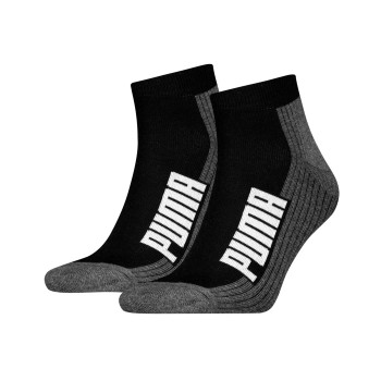 Puma Strømper 2P BWT Cushioned Quarter Sock Sort Str 35/38