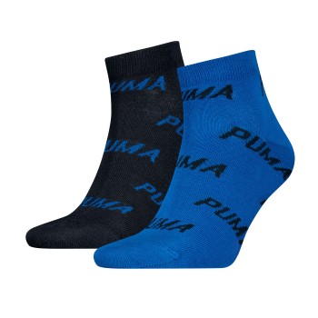 Puma Strømper 2P BWT Quarter Sock Blå Str 39/42