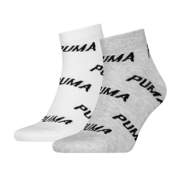 Puma Strømper 2P BWT Quarter Sock Hvid/Grå Str 39/42