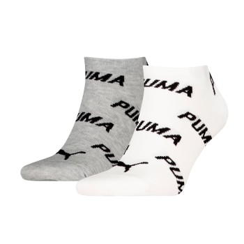 Puma Strømper 2P BWT Sneaker Sock Hvid/Grå Str 43/46