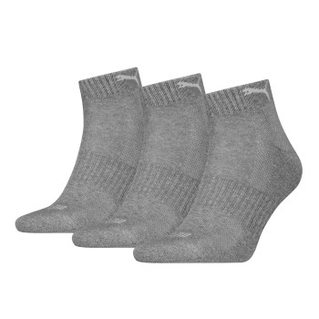 Puma Strømper 3P Cushioned Quarter Sock Grå Str 39/42