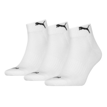 Puma Strømper 3P Cushioned Quarter Sock Hvid Str 39/42