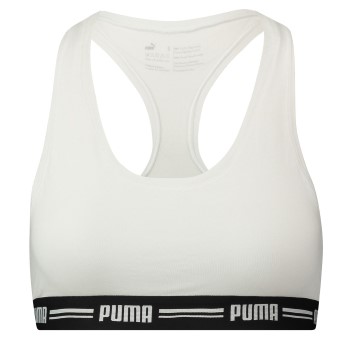 Puma BH Iconic Racer Back Bra Hvid Small Dame
