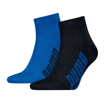 Puma Strømper 2P Lifestyle Quarter Sock Blå Str 39/42