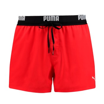 Puma Badebukser Logo Short Length Swim Shorts Rød polyester Medium Herre