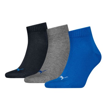 Puma Strømper 3P Quarter Socks Sort/Blå Str 47/49