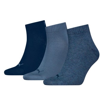 Puma Strømper 3P Quarter Socks Jeansblå Str 39/42