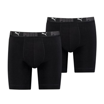 Puma 2P Sport Cotton Long Boxer Sort bomuld Small Herre