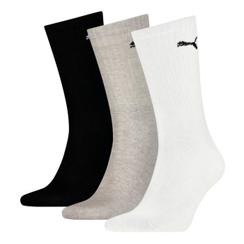 Puma Strømper 3P Sport Crew Socks Grå/Sort Str 43/46