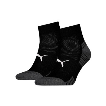 Puma Strømper 2P Sport Cushioned Quarter Socks Sort Str 35/38