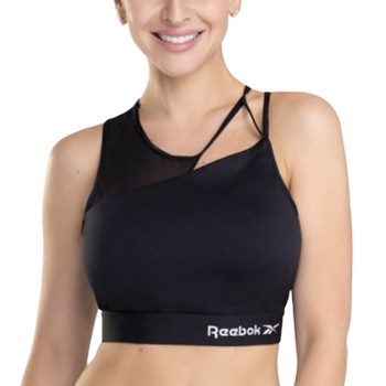 Reebok BH Alura Cut Out Crop Top Sort polyester X-Small Dame