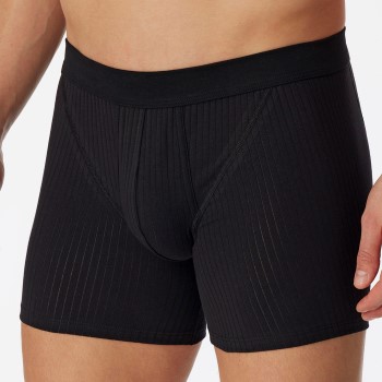 Schiesser 2P Authentic Shorts With Fly Sort bomuld Large Herre