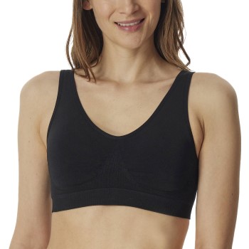 Schiesser BH Bustier Removable Pads Bra Sort polyamid X-Large Dame