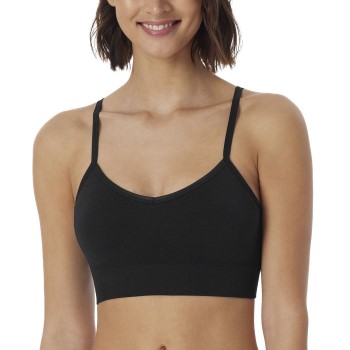 Schiesser BH Bustier Removable Pads Top Sort polyamid Small Dame