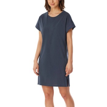 Schiesser Casual Nightwear Short Sleepshirt Mørkgrå  bomuld 48 Dame