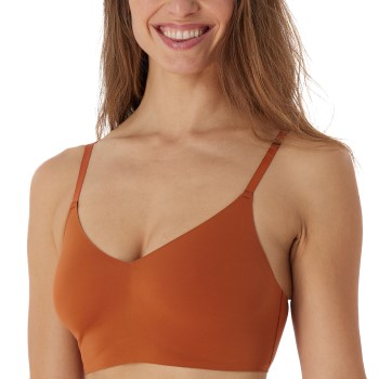 Schiesser Bh Invisible Soft Bustier Padded Bralette Rustorange 40 Dame