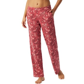 Schiesser Mix and Relax Long interlock Pants Rød Mønster  42 Dame