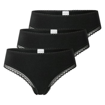 Schiesser Trusser 3P Modern Cheeky String Sort bomuld 42 Dame