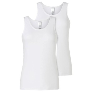 Schiesser 2P Modern Lace Top Hvid bomuld 40 Dame