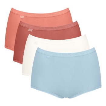 Sloggi Trusser 4P Basic Plus Maxi Panty Blå/Orange bomuld 42 Dame