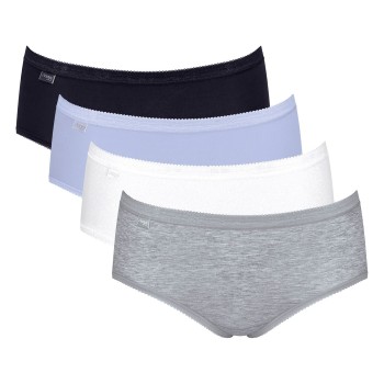 Sloggi Trusser 4P Basic Plus Midi Color Flerfarvet bomuld 40 Dame