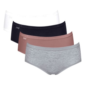 Sloggi Trusser 4P Basic Plus Midi Color Flerfarvet-2 bomuld 36 Dame
