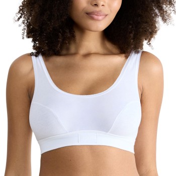 Sloggi BH Double Comfort Top Hvid bomuld 38 Dame