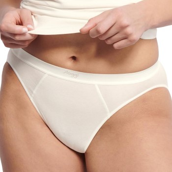 Sloggi Trusser 2P Ever Ease Tai Briefs Hvid bomuld Large Dame