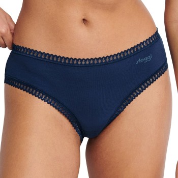Sloggi Trusser 3P GO Crush Hipster Briefs Sort/Blå bomuld Small Dame