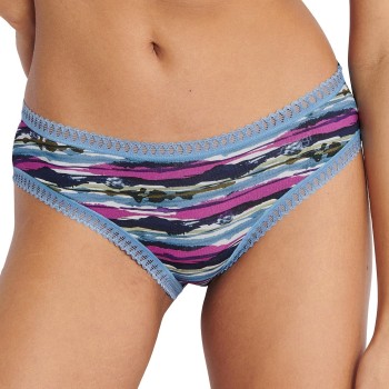 Sloggi Trusser 3P GO Crush Hipster Briefs Blå/Grøn bomuld Small Dame